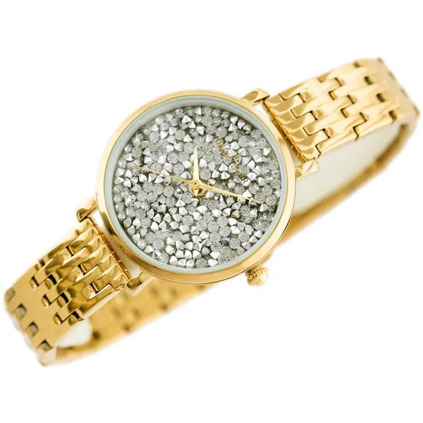 Jordan Kerr női karóra, arany/ezüst, Miyota kvarc, 36 mm, fém szíj