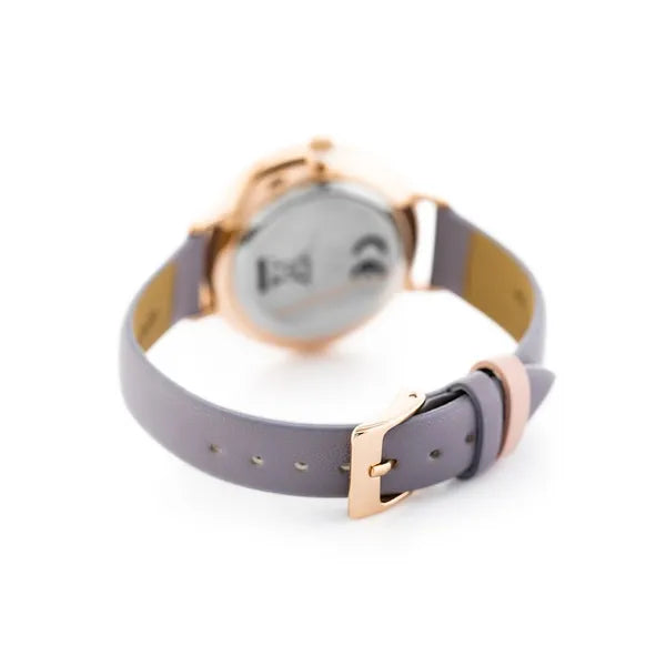 Jordan Kerr női kvarc karóra, 33 mm, rózsaarany tok, lila bőrszíj