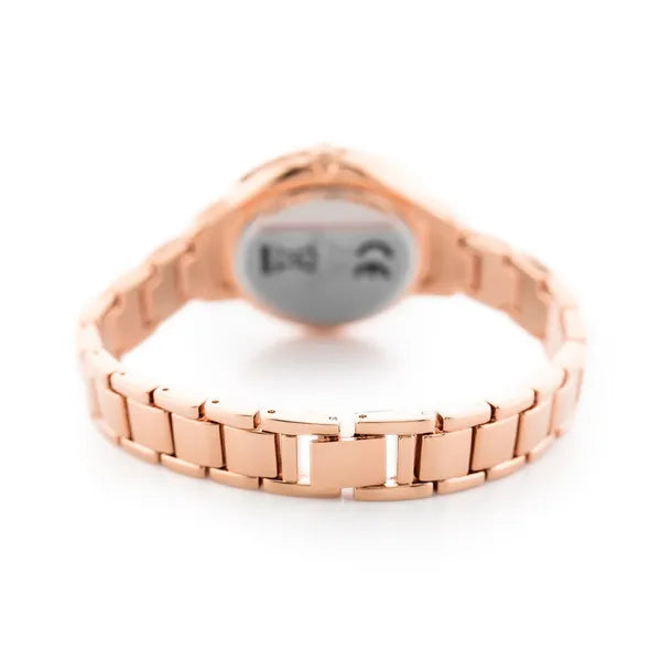 Jordan Kerr női karóra, rózsaarany fém szíj, ezüst számlap, Miyota, WR30, 30 mm