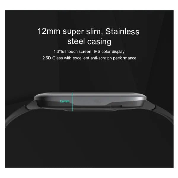 Jordan Kerr Active uniszex okosóra fekete, 1,3'' IPS, 5 ATM, fém szíj