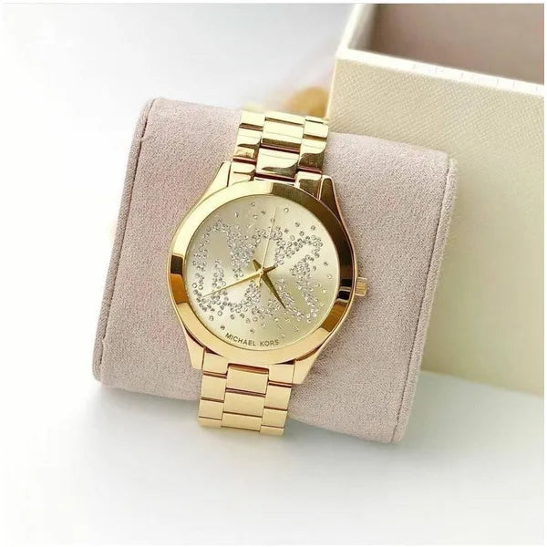 Michael Kors női karóra Slim Runway MK3590, arany, acél, 5 ATM, kvarc