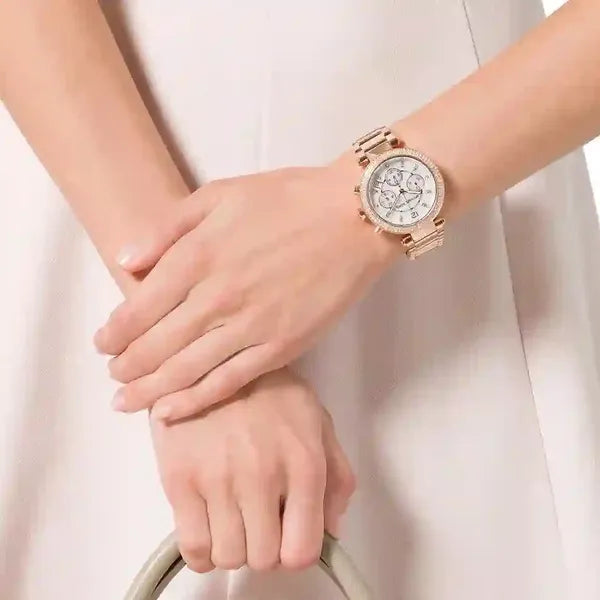 Michael Kors Parker MK5491 női karóra, rozéarany, acél, 39 mm, WR100