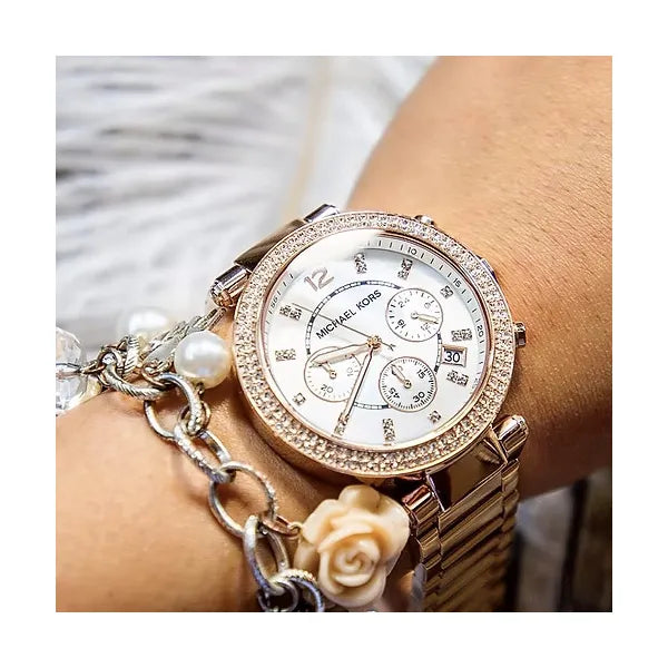 Michael Kors Parker MK5491 női karóra, rozéarany, acél, 39 mm, WR100