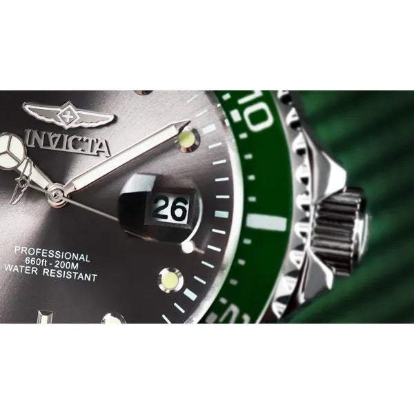 Invicta Pro Diver férfi karóra, 43 mm, WR200, acél szíj, szürke számlap