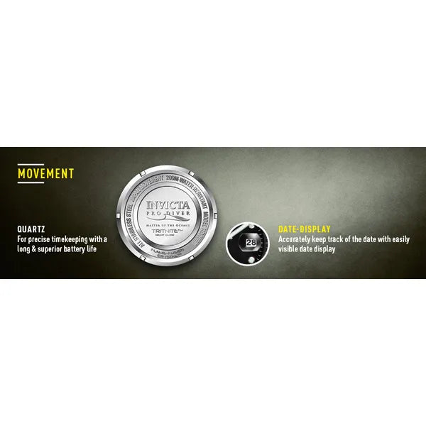 Invicta Pro Diver 26970 férfi búváróra, 40 mm, WR200, kvarc, acél
