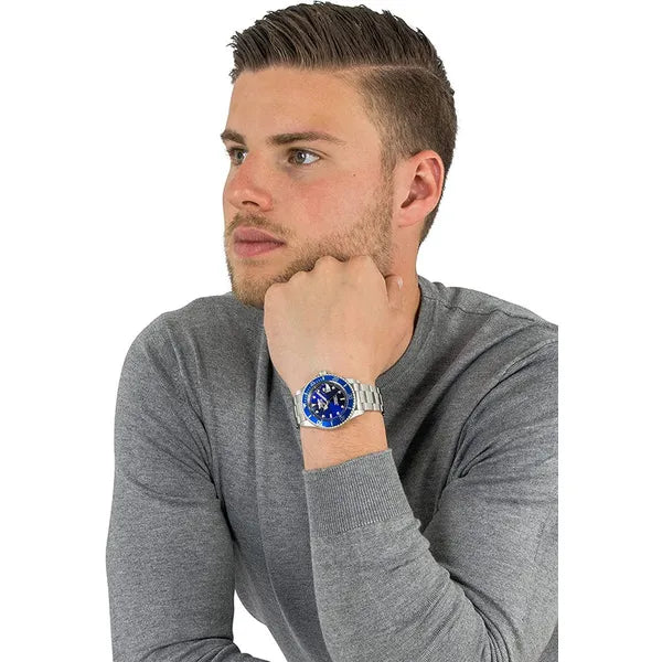 Invicta Pro Diver 26971 férfi karóra, 40 mm, 200 m, kék számlap, acél szíj