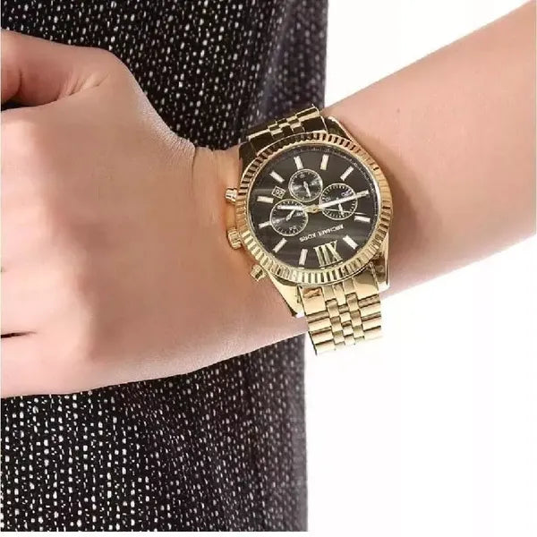 Michael Kors Lexington női arany kronográf kvarc óra, fekete számlap, WR50