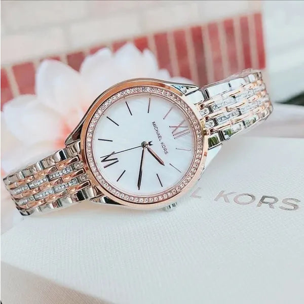 Michael Kors Mindy MK7077 női karóra, acél, két tónusú, 36 mm, kvarc