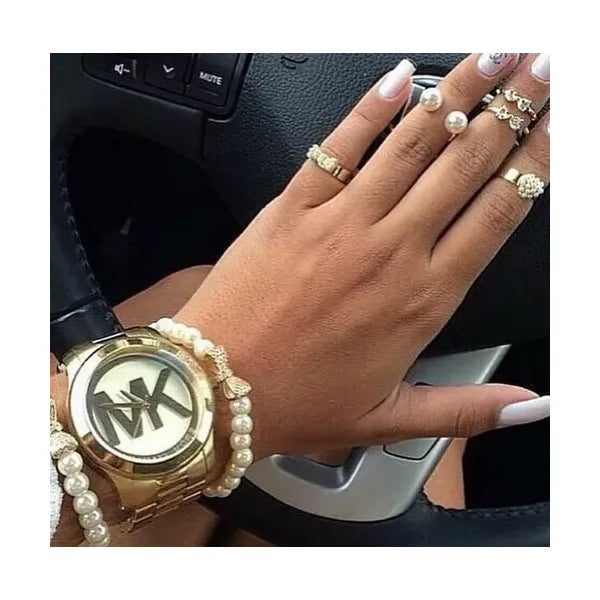 Michael Kors női karóra MK5473 Runway, arany, 45 mm, kvarc, WR100