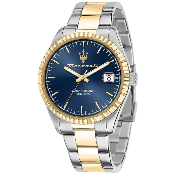 Maserati Competizione férfi karóra, kvarc, 42 mm, acél, 10 ATM, kék