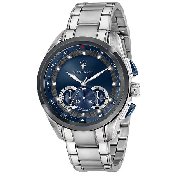 Maserati Competizione férfi kronográf óra, 43 mm, kék számlap, 10 ATM