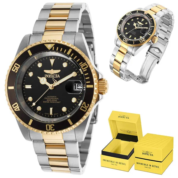 Invicta Pro Diver 8927OB férfi automata karóra, 40 mm, WR200, két színű acél