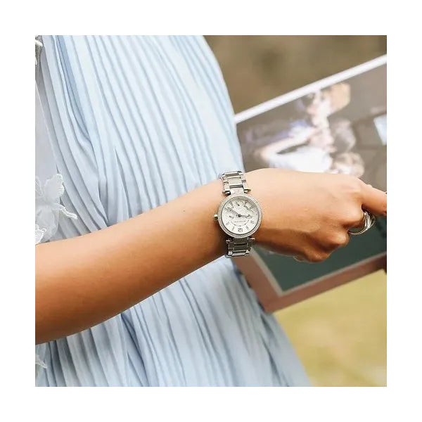Michael Kors MK5615 Mini Parker női karóra, ezüst, 33 mm, kronográf, 10 ATM
