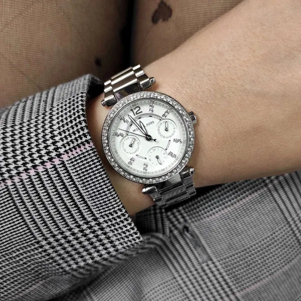 Michael Kors MK5615 Mini Parker női karóra, ezüst, 33 mm, kronográf, 10 ATM
