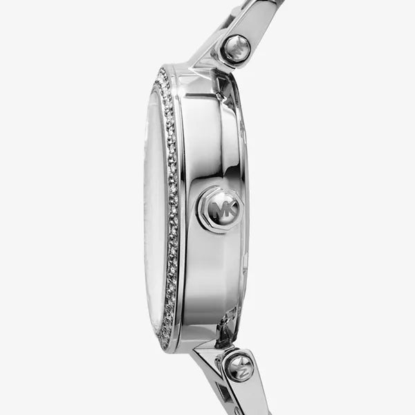 Michael Kors MK5615 Mini Parker női karóra, ezüst, 33 mm, kronográf, 10 ATM