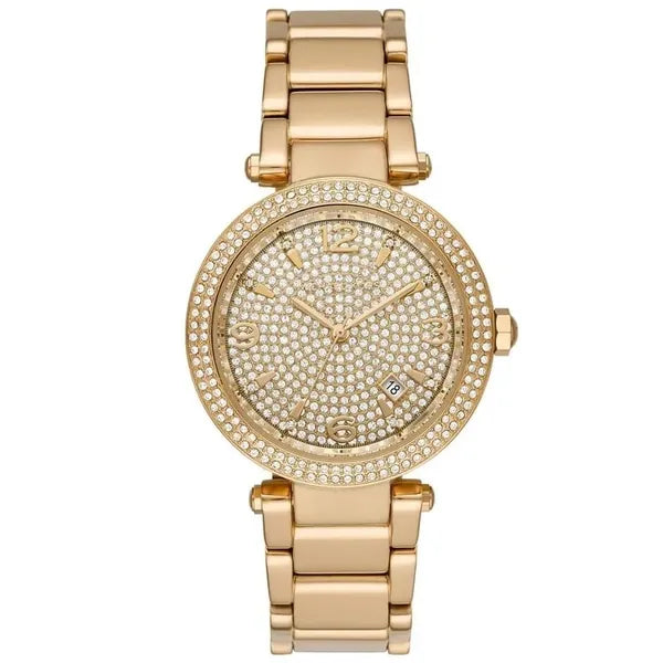 Michael Kors Parker MK6510 női karóra, arany acél, 38 mm, WR100, cirkóniás