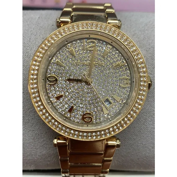Michael Kors Parker MK6510 női karóra, arany acél, 38 mm, WR100, cirkóniás