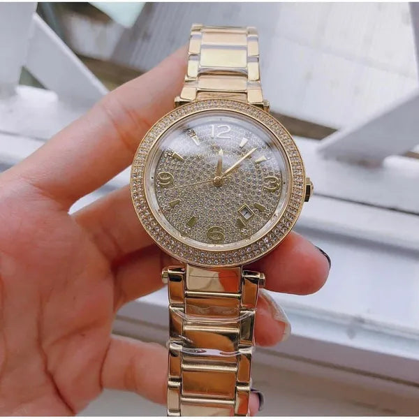 Michael Kors Parker MK6510 női karóra, arany acél, 38 mm, WR100, cirkóniás