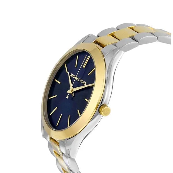 Michael Kors MK3479 női karóra, kék számlap, ezüst-arany acél, WR50, 41 mm