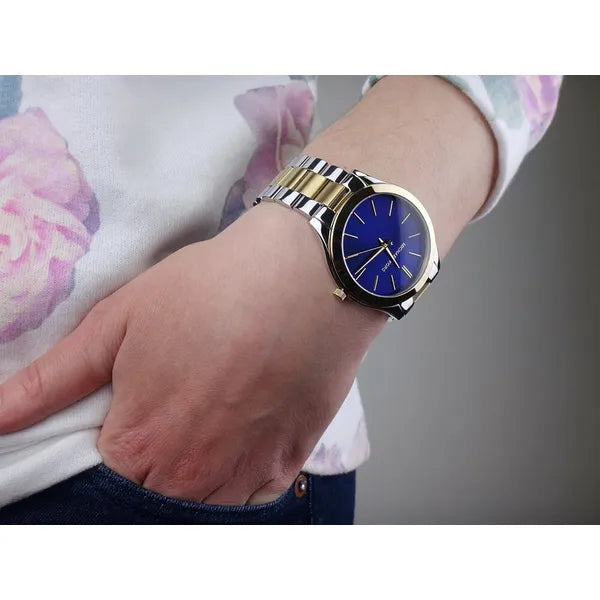 Michael Kors MK3479 női karóra, kék számlap, ezüst-arany acél, WR50, 41 mm