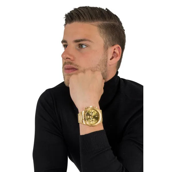 Invicta Specialty 1270 férfi kronográf karóra, arany, rozsdamentes acél, WR50