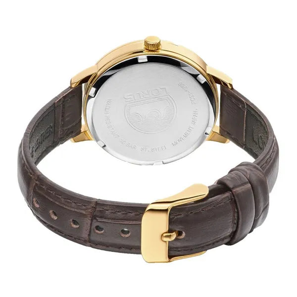 Lorus RG276TX9 női karóra, 34 mm, arany tok, barna bőr szíj, WR100