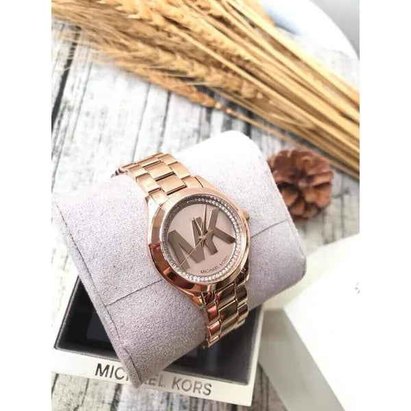 Michael Kors MK3549 Mini Slim Runway női karóra, rózsaarany, 33 mm, WR50, doboz