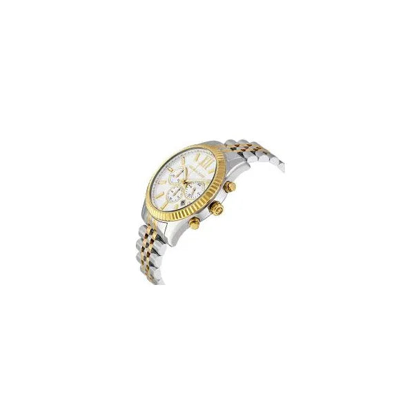 Michael Kors Lexington MK8344 férfi kronográf karóra 45 mm WR100 ezüst‑arany