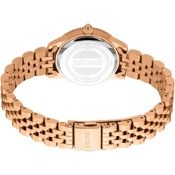 Just Cavalli női karóra, rózsaarany, ezüst számlap, WR50, JC1L275M0065