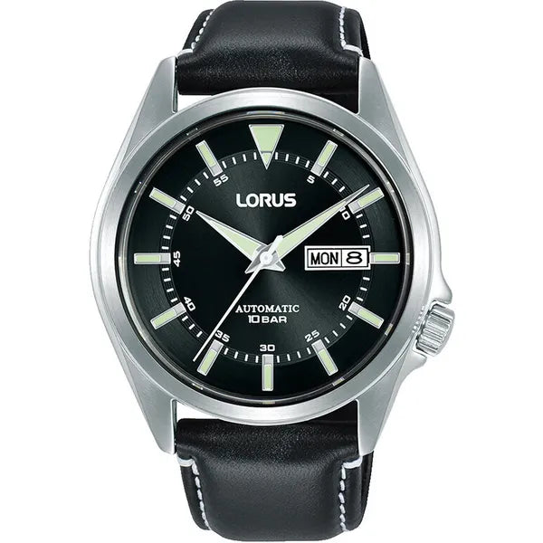 Lorus RL423BX9 férfi kvarc karóra, 42 mm, acél szíj, fekete számlap, WR50