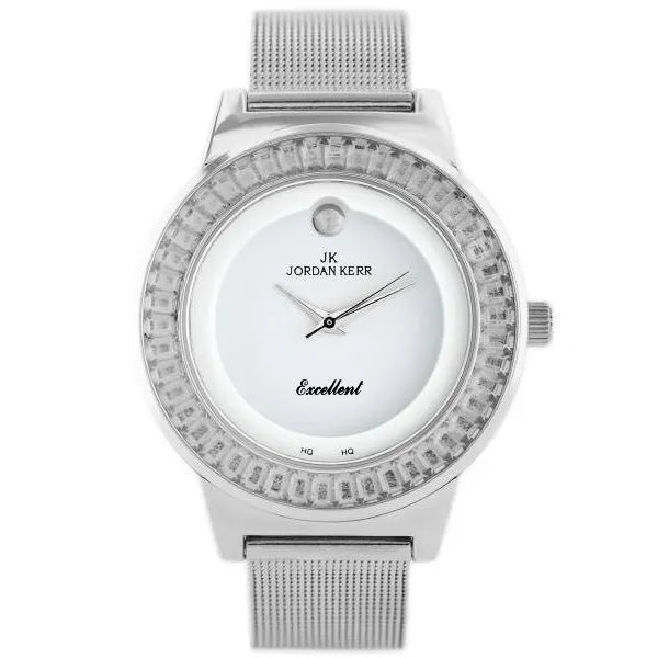 Jordan Kerr női karóra – ezüst, fém szíj, kvarc, WR30, antiallergén, 32 mm