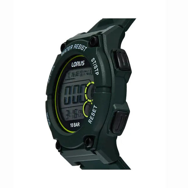 Lorus R2333PX9 uniszex sport karóra, zöld, WR100, kvarc, szilikon szíj