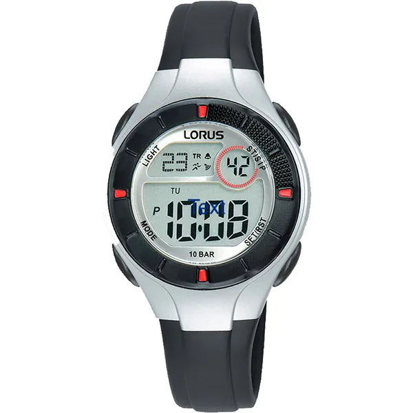 Lorus Sports R2339PX9 gyerek sport karóra, fekete, WR100, kvarc, 31 mm
