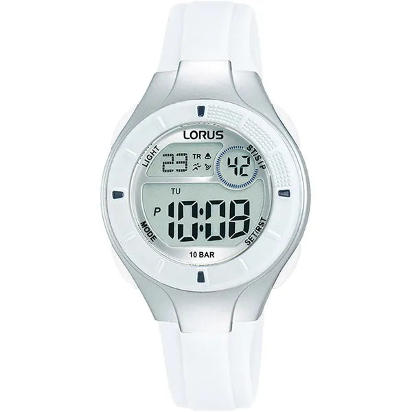 Lorus R2349PX9 gyerek karóra, fehér, kvarc, WR100, műanyag szíj, dobozzal