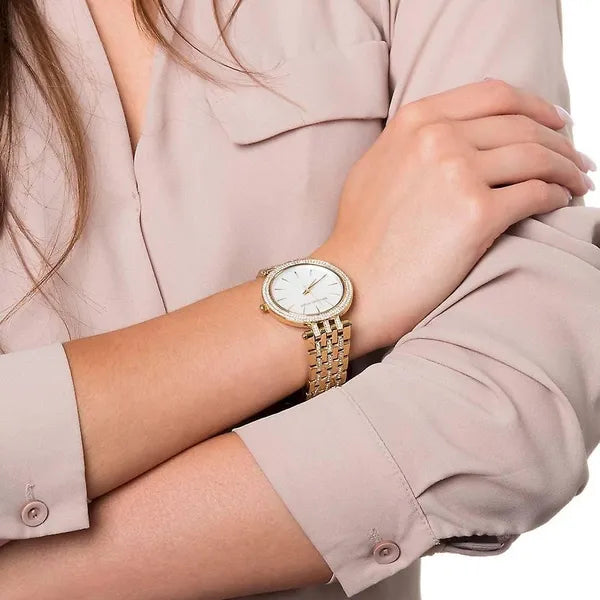 Michael Kors Darci MK3219 női karóra, arany, gyöngyház, díszdobozzal, WR50