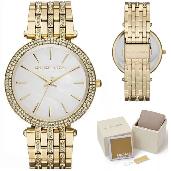 Michael Kors Darci MK3219 női karóra, arany, gyöngyház, díszdobozzal, WR50