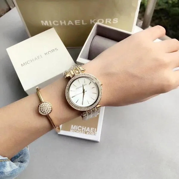 Michael Kors Darci MK3219 női karóra, arany, gyöngyház, díszdobozzal, WR50