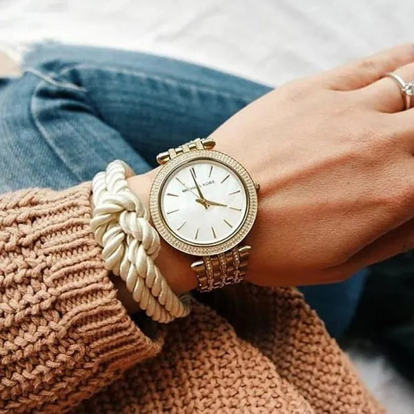 Michael Kors Darci MK3219 női karóra, arany, gyöngyház, díszdobozzal, WR50