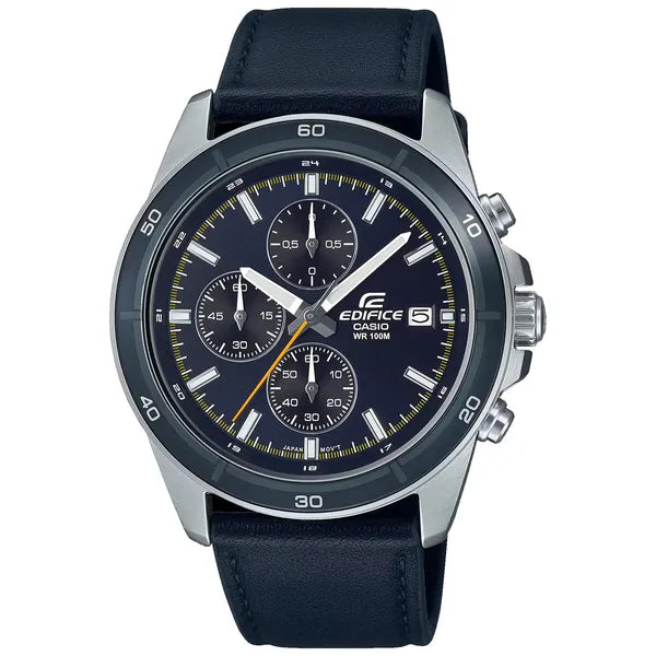 Casio Edifice EFR-526L-2CVUEF férfi kvarc kronográf, 48 mm, kék, fekete szíj