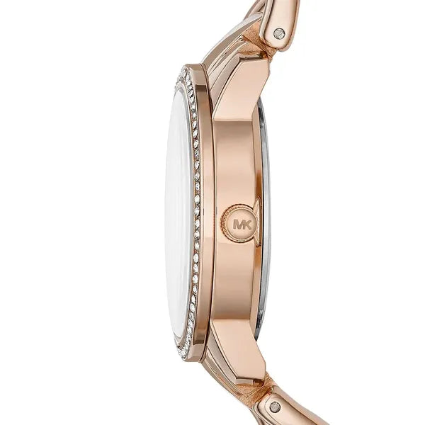 Michael Kors Lady Nine MK3236 női karóra, rózsaarany acél, 35 mm, WR50