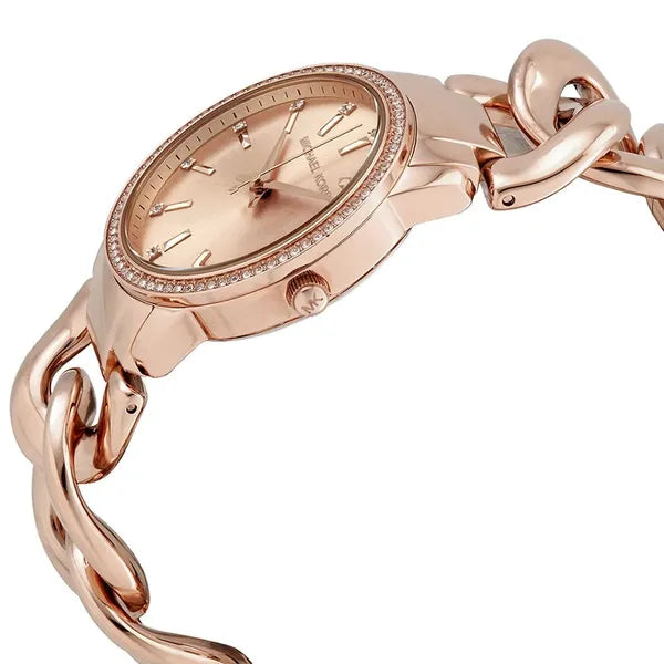 Michael Kors Lady Nine MK3236 női karóra, rózsaarany acél, 35 mm, WR50