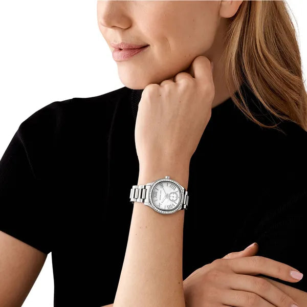 Michael Kors Sage MK4807 női karóra, ezüst acél, gyöngyház számlap