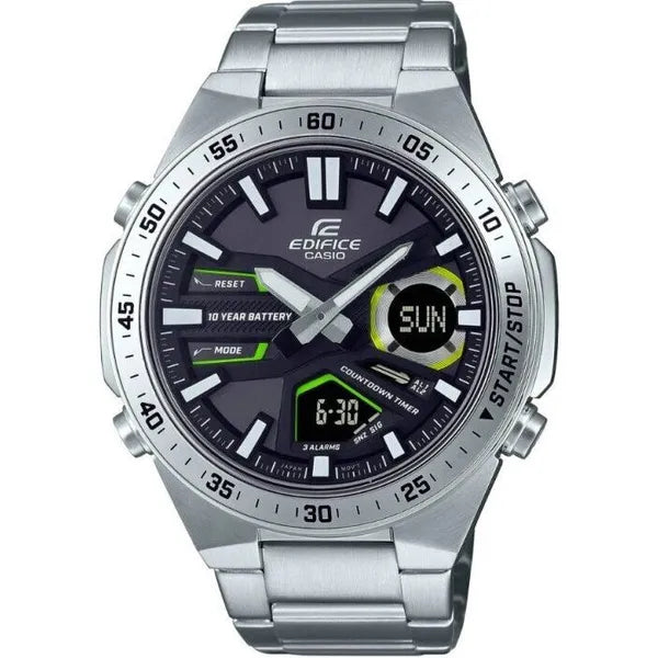 Casio EFV-C110D-1A3VEF férfi karóra, acél szíj, WR100, kvarc, díszdoboz