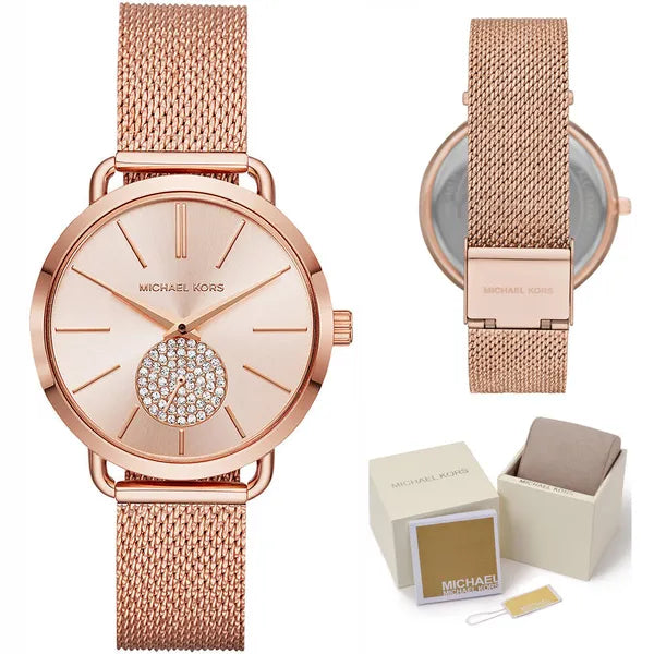 Michael Kors Portia MK3845 női karóra, rozéarany, acél, 36 mm, WR50