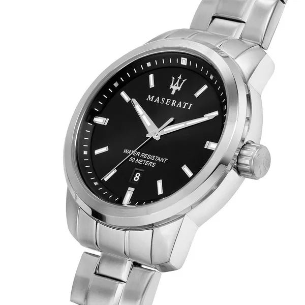 Maserati férfi karóra Successo R8853121006, acél, fekete, 44 mm, 10 ATM