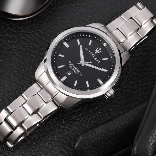 Maserati férfi karóra Successo R8853121006, acél, fekete, 44 mm, 10 ATM