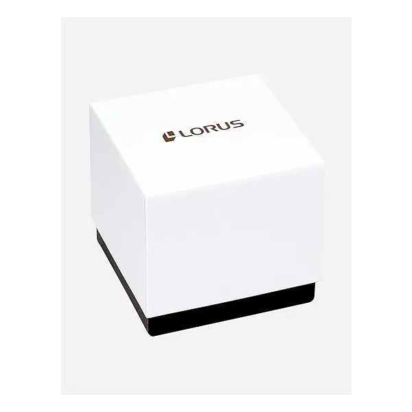 Lorus RM338JX9 férfi kronográf karóra, ezüst‑arany acél, WR100, kvarc
