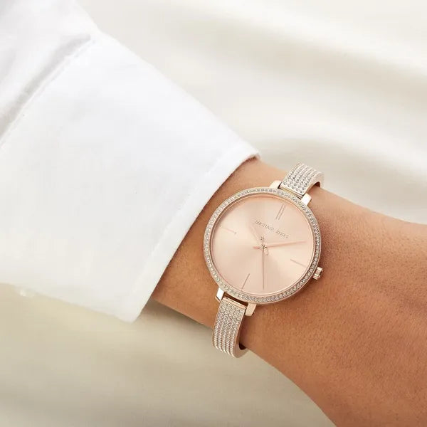 Michael Kors Jaryn MK4544 női karóra, rózsaarany-fekete, acél, WR50