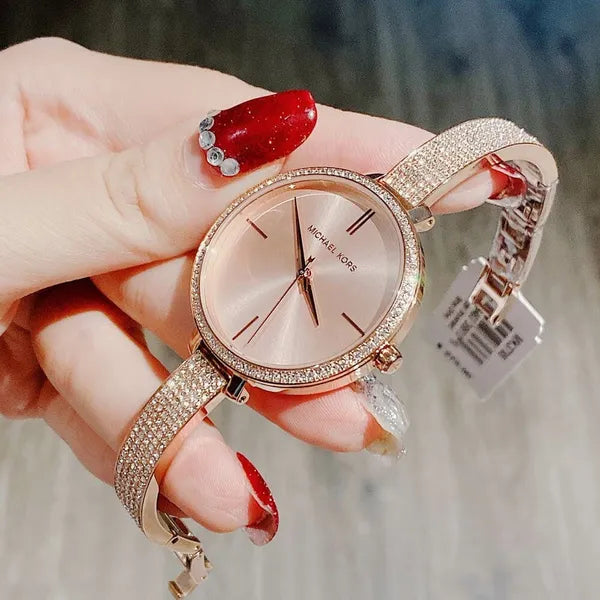 Michael Kors Jaryn MK4544 női karóra, rózsaarany-fekete, acél, WR50