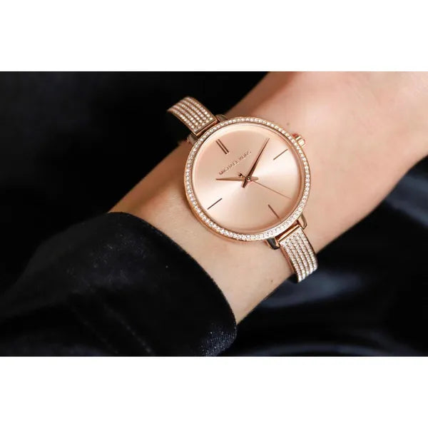 Michael Kors Jaryn MK4544 női karóra, rózsaarany-fekete, acél, WR50